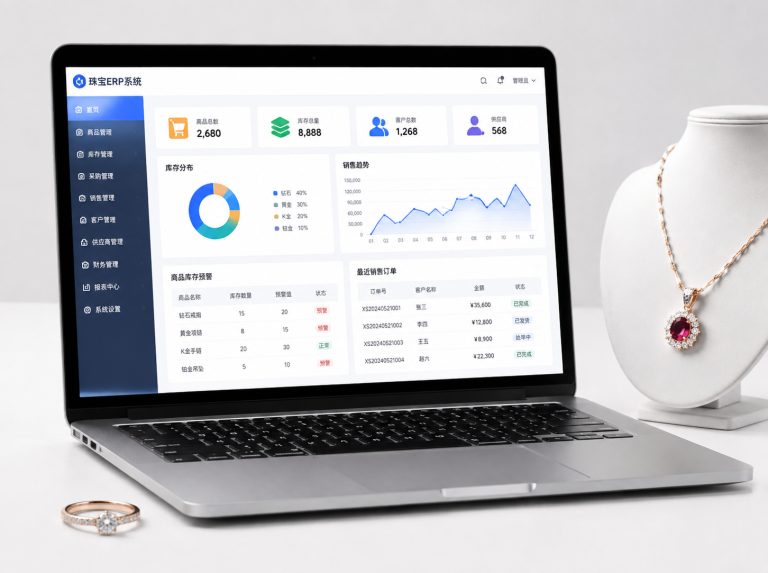 珠宝PDA收发与报关ERP